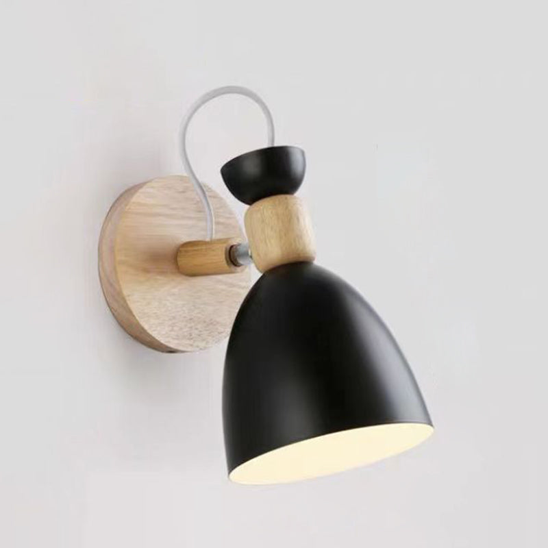 1 Light Wall Sconce Modern Macaron Style Metal Wall Lighting for Living Room