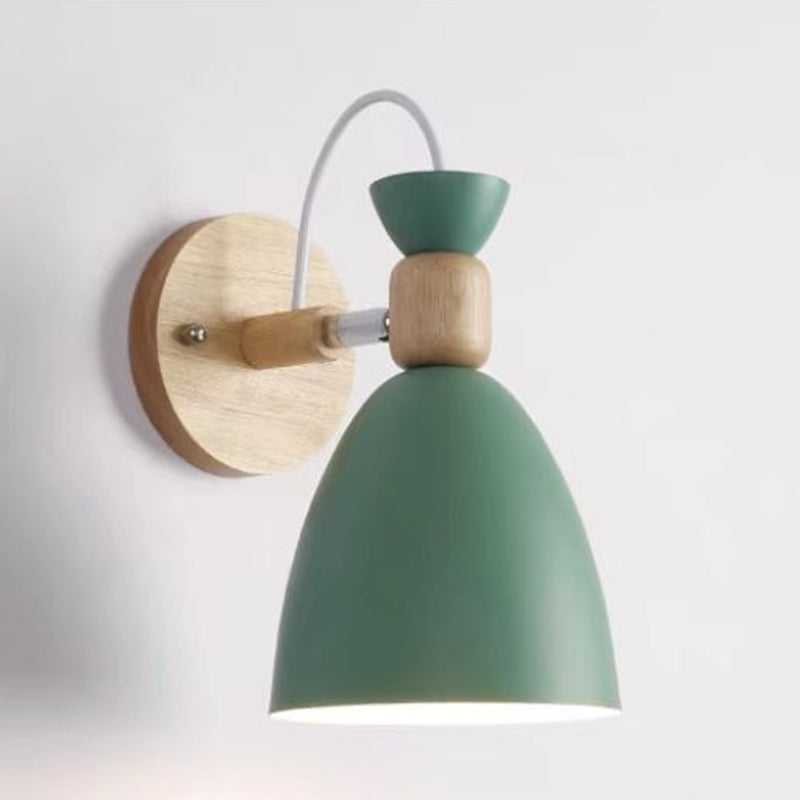 1 Light Wall Sconce Modern Macaron Style Metal Wall Lighting for Living Room