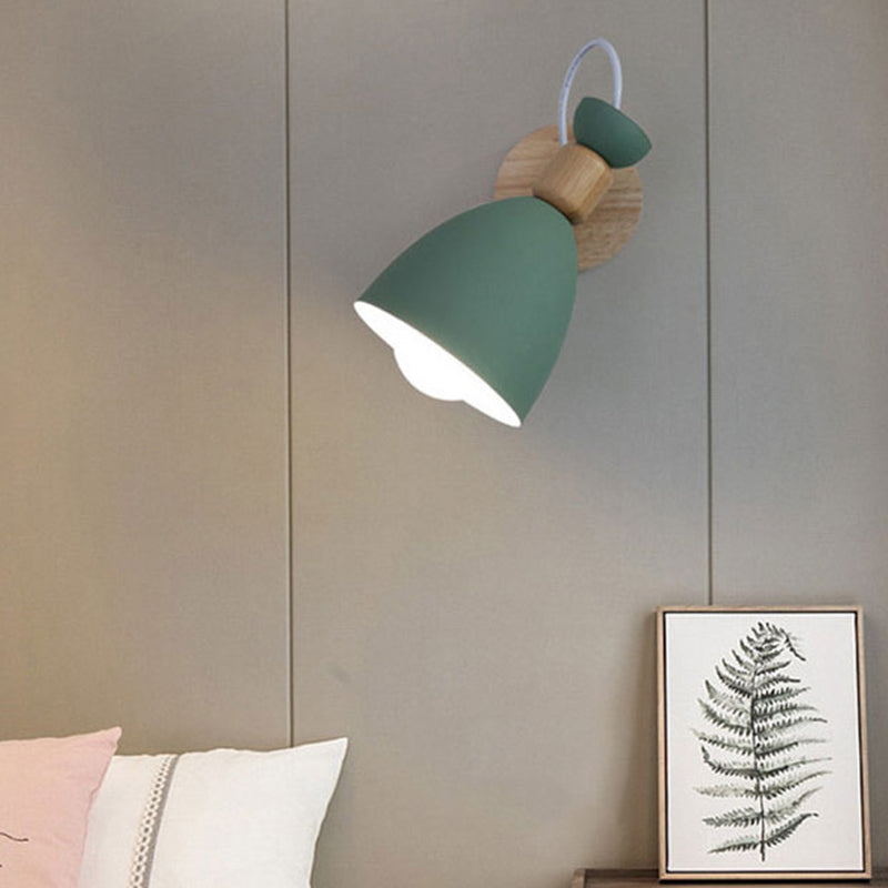 1 Light Wall Sconce Modern Macaron Style Metal Wall Lighting for Living Room