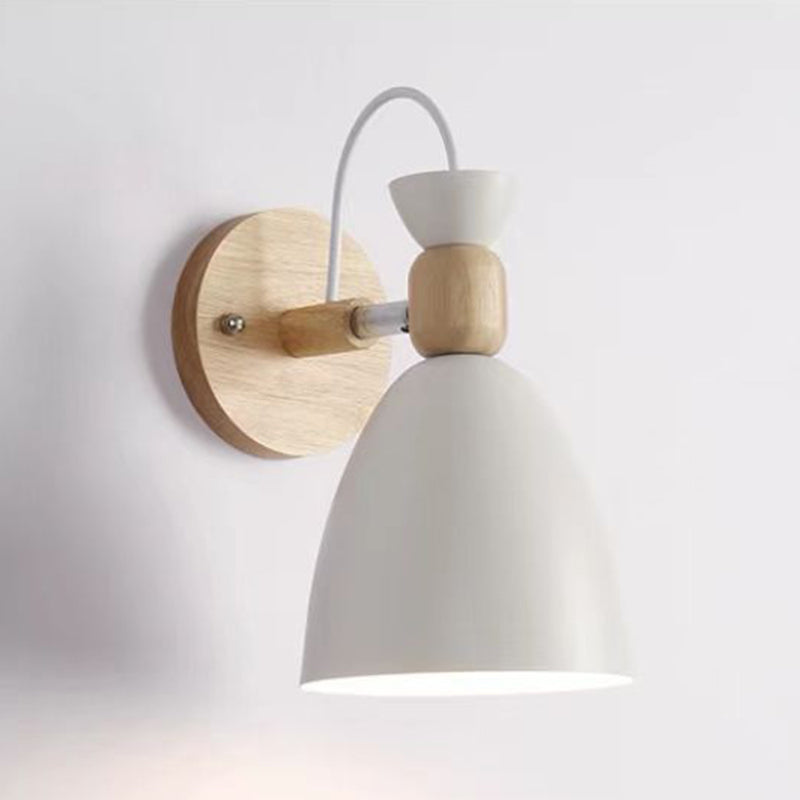 1 Light Wall Sconce Modern Macaron Style Metal Wall Lighting for Living Room