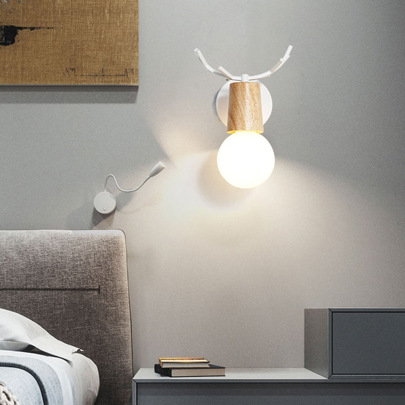 1 Light Wall Sconce Modern Macaron Style Metal Wall Lighting for Living Room