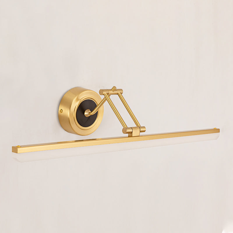 Lineaire schaduw metalen wand sconce moderne stijl 1-licht spiegel zwenkarm muur gemonteerd licht