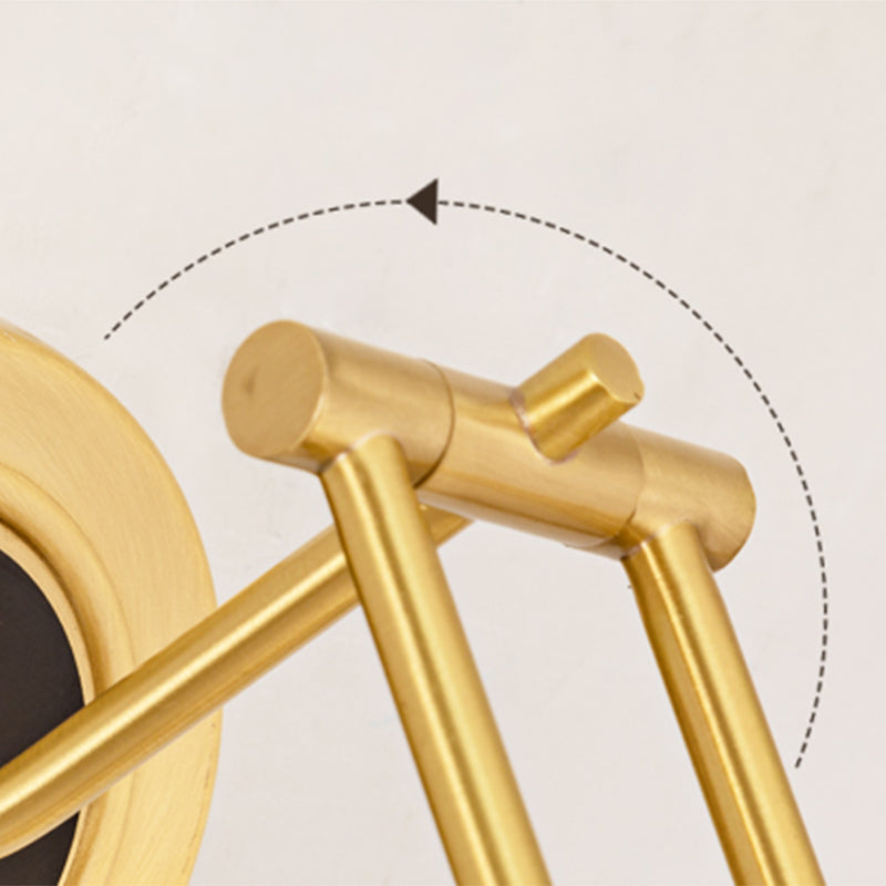 Lineaire schaduw metalen wand sconce moderne stijl 1-licht spiegel zwenkarm muur gemonteerd licht