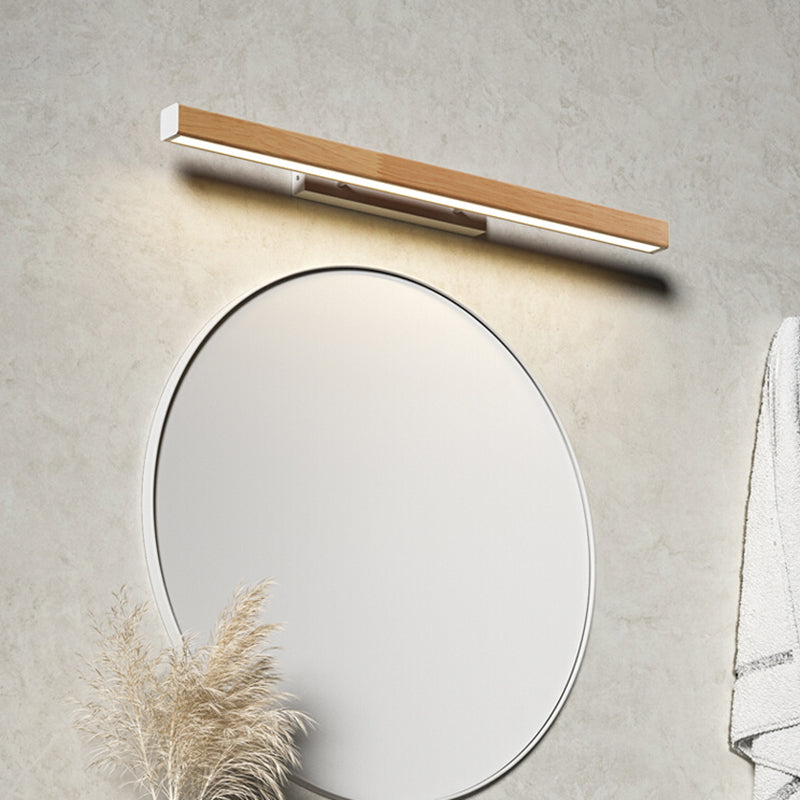 Linear Vanity Lighting Modern Style Wood 1 Light Vanity Wall Sconce