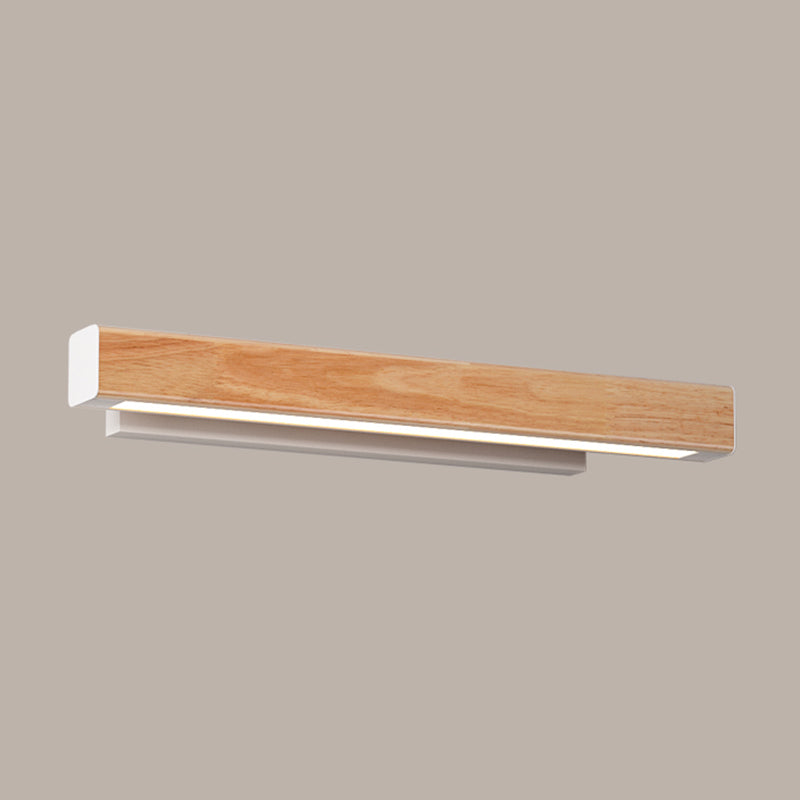 Linear Vanity Lighting Modern Style Wood 1 Light Vanity Wall Sconce