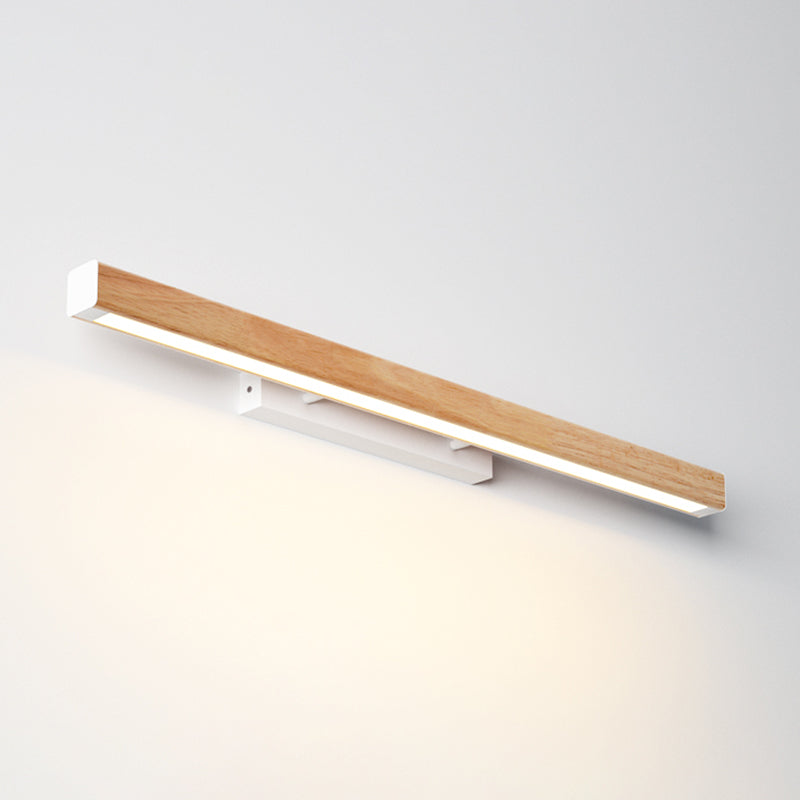 Linear Vanity Lighting Modern Style Wood 1 Light Vanity Wall Sconce