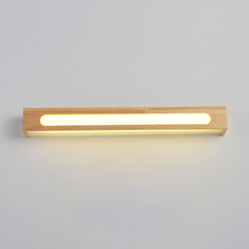Illuminazione geometrica vanità moderna moderna legno multi luci vanità sconce