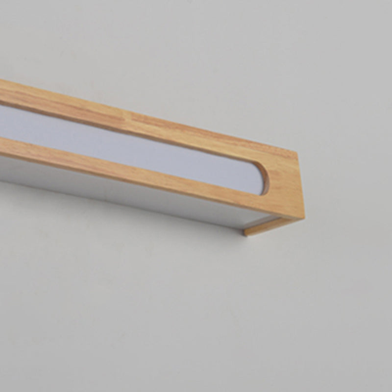 Illuminazione geometrica vanità moderna moderna legno multi luci vanità sconce