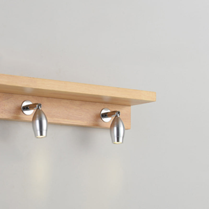 Illuminazione geometrica vanità moderna moderna legno multi luci vanità sconce