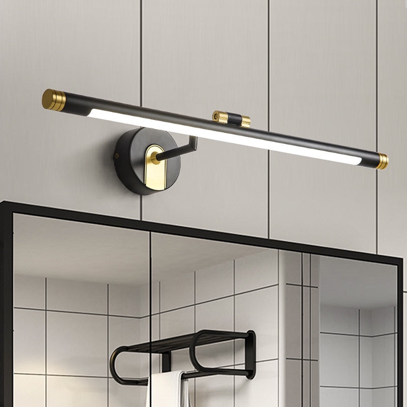 Modern Style Strip Shape Wall Sconce Metal 1 Light Sconce Light for Bathroom