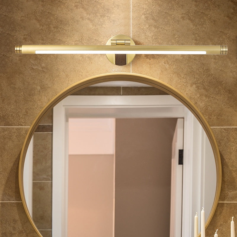 Modern Style Strip Shape Wall Sconce Metal 1 Light Sconce Light for Bathroom