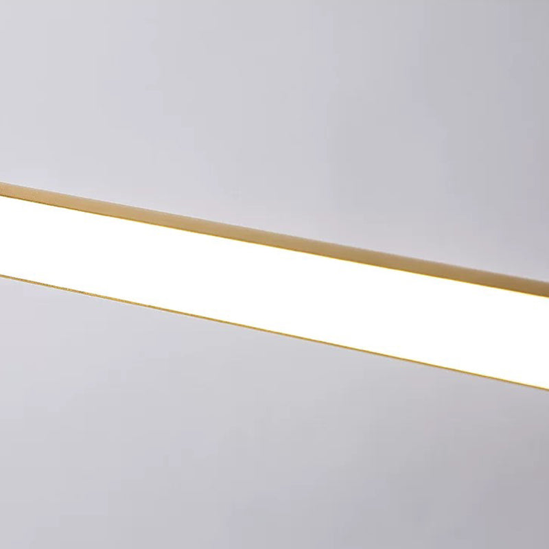 Modern Style Strip Shape Wall Sconce Metal 1 Light Sconce Light for Bathroom