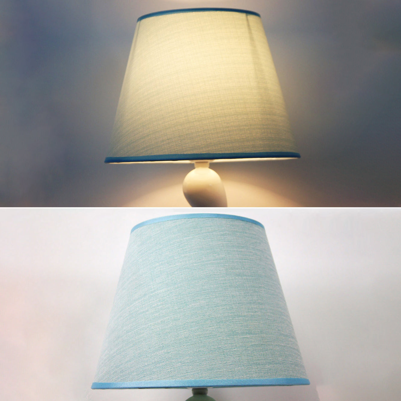 Cone Shape Bedroom Table Lamp Fabric Minimalist-Style Night Table Lamp