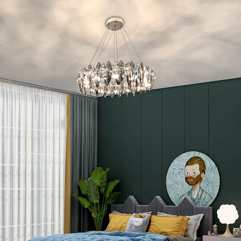 Modern Style Chandelier Fixture Simple Crystal Chandelier Lamp for Bedroom