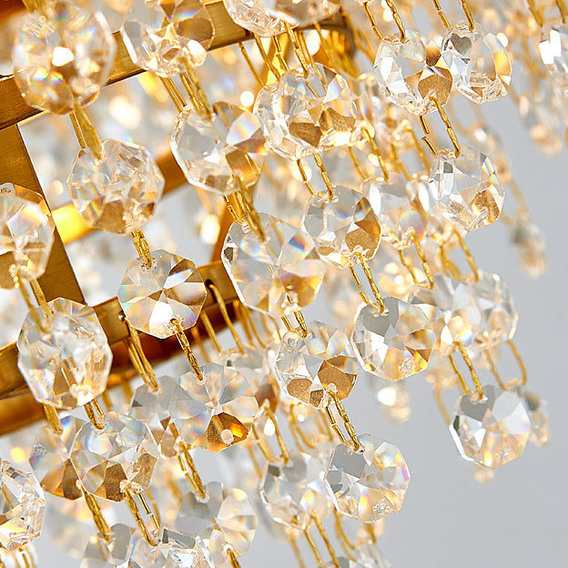 Iluminación de lámpara de lámpara de cono de estilo moderno Luz de colgante de metal transparente