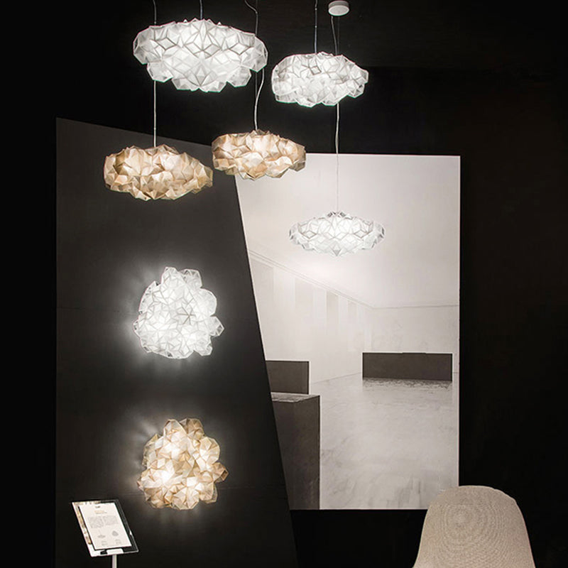 Minimalist Style Hanging Lamp Geometry Shape Acrylic Chandelier Pendant Light