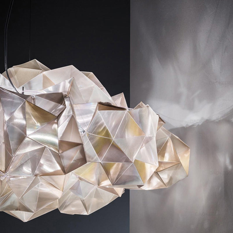 Minimalist Style Hanging Lamp Geometry Shape Acrylic Chandelier Pendant Light