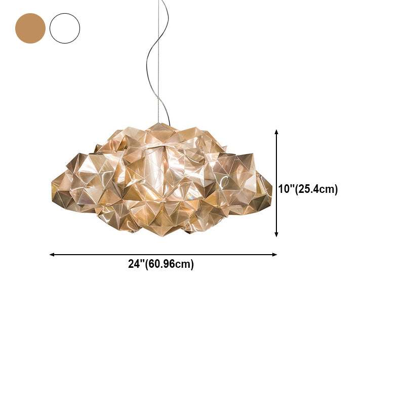 Minimalist Style Hanging Lamp Geometry Shape Acrylic Chandelier Pendant Light
