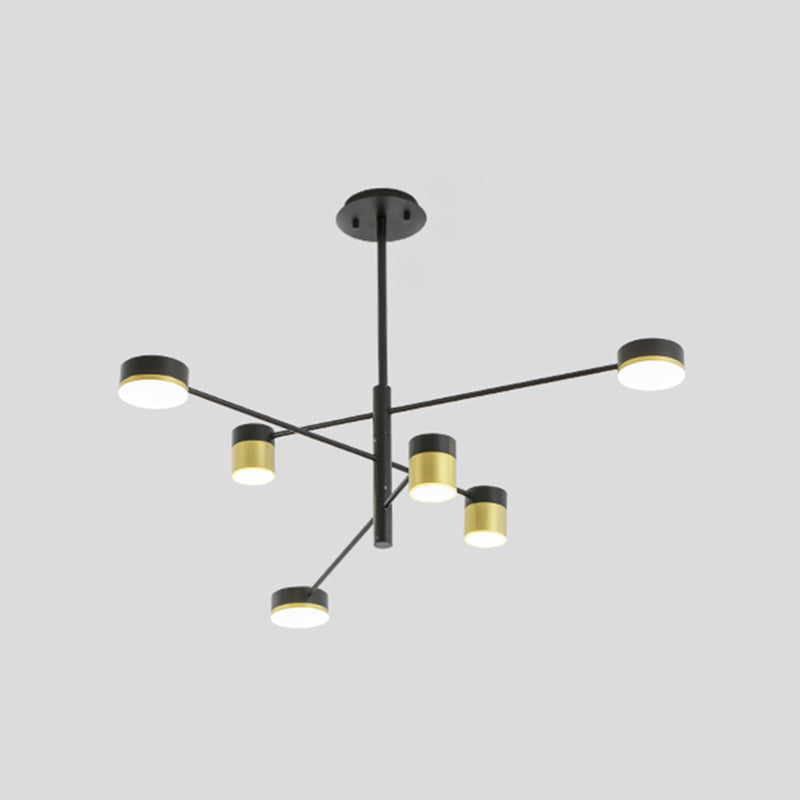 Contemporary Style Cylinder Shape Pendant Chandeliers Metal Hanging Pendant Lights