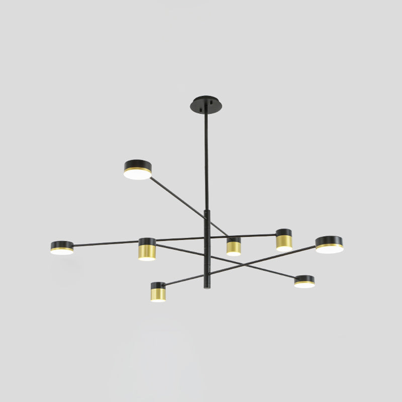 Candeleras colgantes de forma de cilindro de estilo contemporáneo luces colgantes colgantes de metal