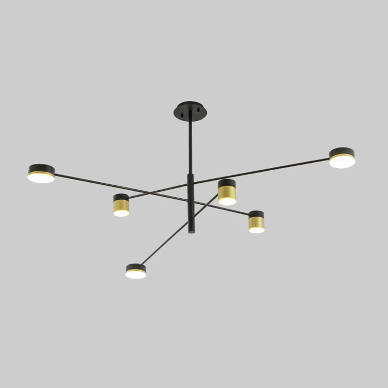 Candeleras colgantes de forma de cilindro de estilo contemporáneo luces colgantes colgantes de metal