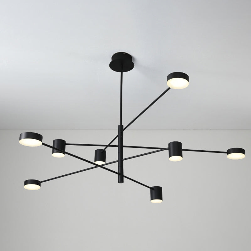 Candeleras colgantes de forma de cilindro de estilo contemporáneo luces colgantes colgantes de metal