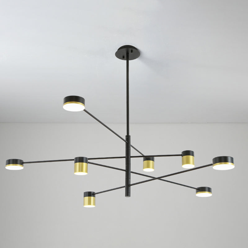 Candeleras colgantes de forma de cilindro de estilo contemporáneo luces colgantes colgantes de metal