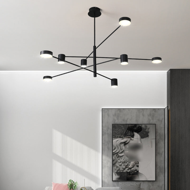 Candeleras colgantes de forma de cilindro de estilo contemporáneo luces colgantes colgantes de metal