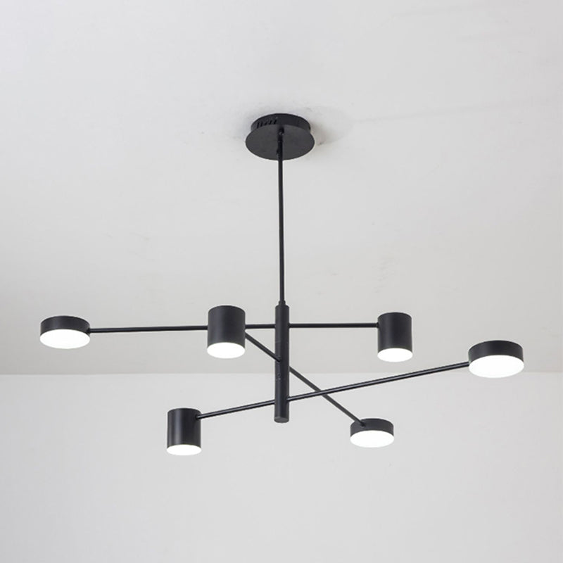 Contemporary Style Cylinder Shape Pendant Chandeliers Metal Hanging Light Fixtures