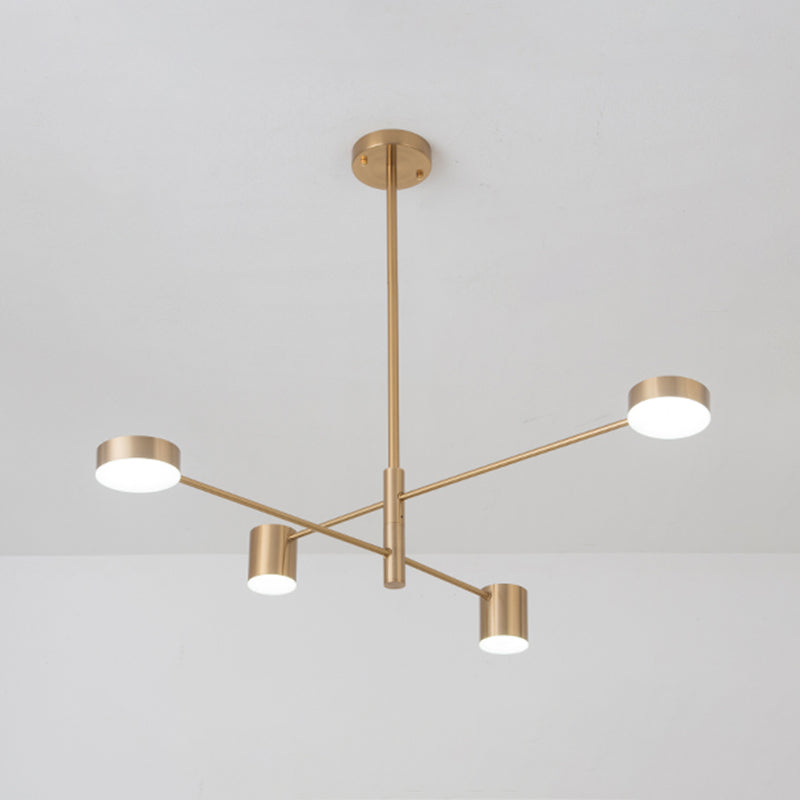 Contemporary Style Cylinder Shape Pendant Chandeliers Metal Hanging Light Fixtures