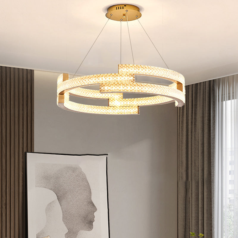 Nordic Style Circle Chandelier Metal LED Chandelier Pendant for Dining Room