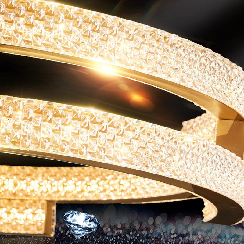 Nordic Style Circle Chandelier Metal LED Chandelier Pendant for Dining Room