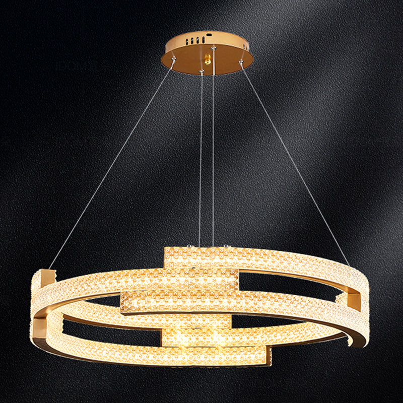 Nordic Style Circle Chandelier Metal LED Chandelier Pendant for Dining Room