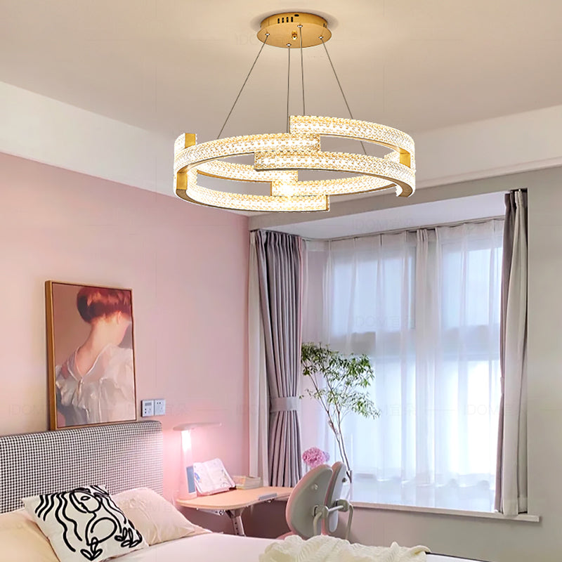 Nordic Style Circle Chandelier Metal LED Chandelier Pendant for Dining Room