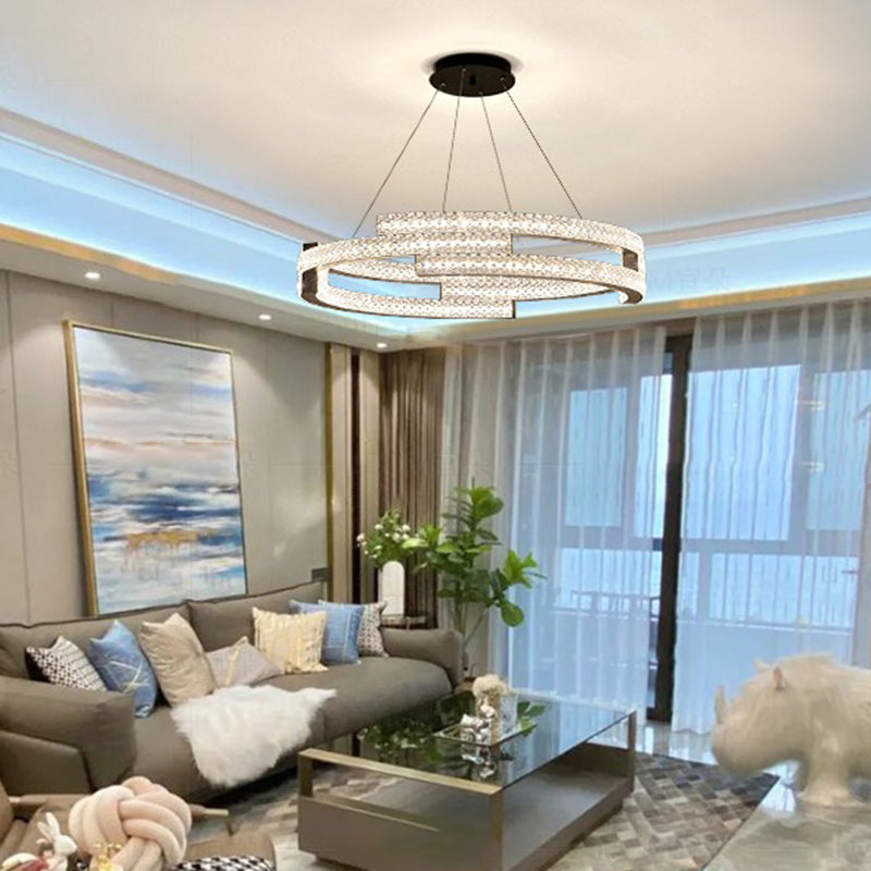 Nordic Style Circle Chandelier Metal LED Chandelier Pendant for Dining Room