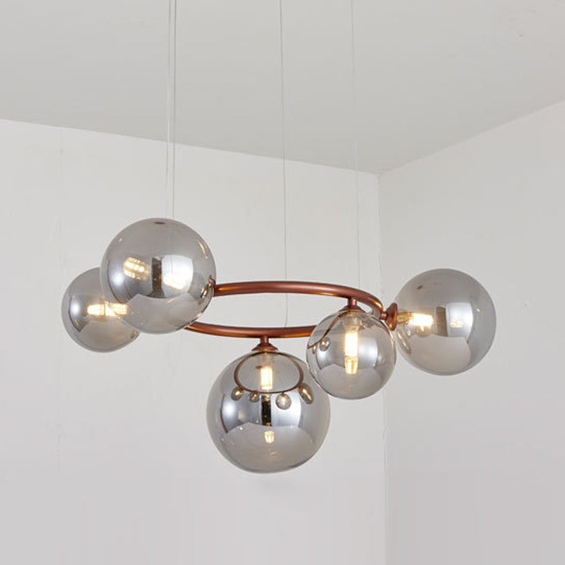 Geblasener Glas Globus Kronleuchter moderner stilvoller Esszimmer hängend Licht hängen