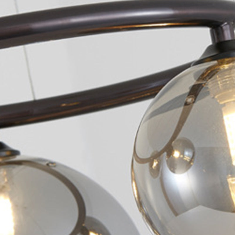 Blown Glass Globe Chandelier Modern Stylish Dining Room Hanging Light