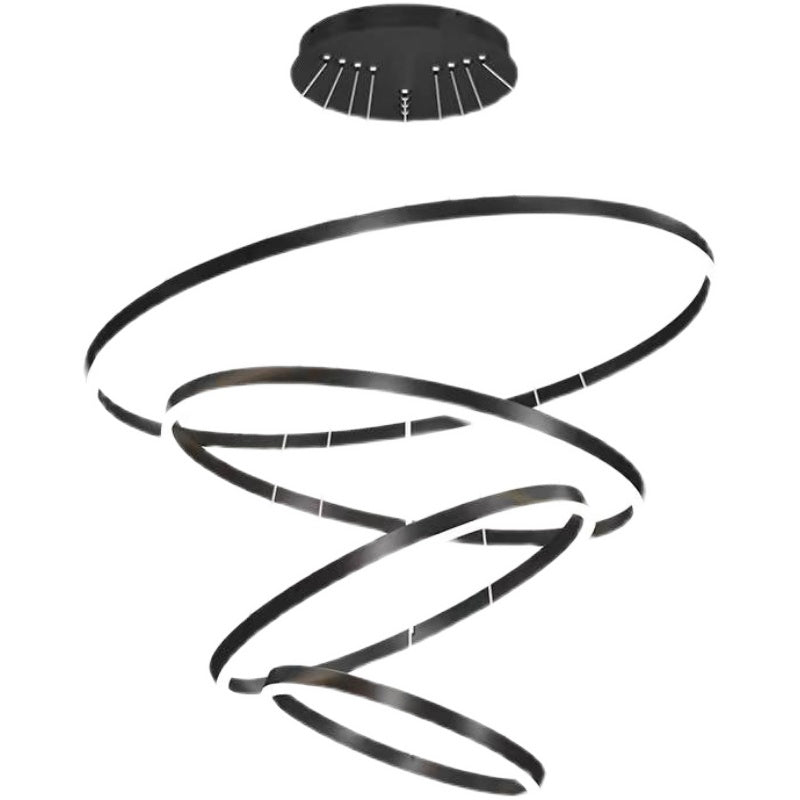 Black Multi-Tier Chandelier Lighting Fixture Modern Chandelier Pendant Light for Bedroom