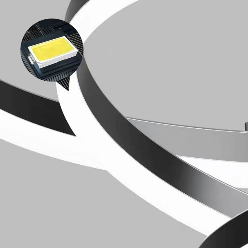 Black Multi-Tier Chandelier Lighting Fixture Modern Chandelier Pendant Light for Bedroom