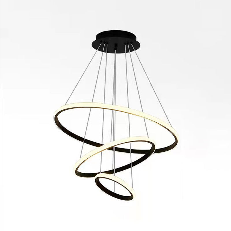 Modern Ring Shape Chandelier Light Fixtures Restaurant Hanging Chandelier for Sitting Room