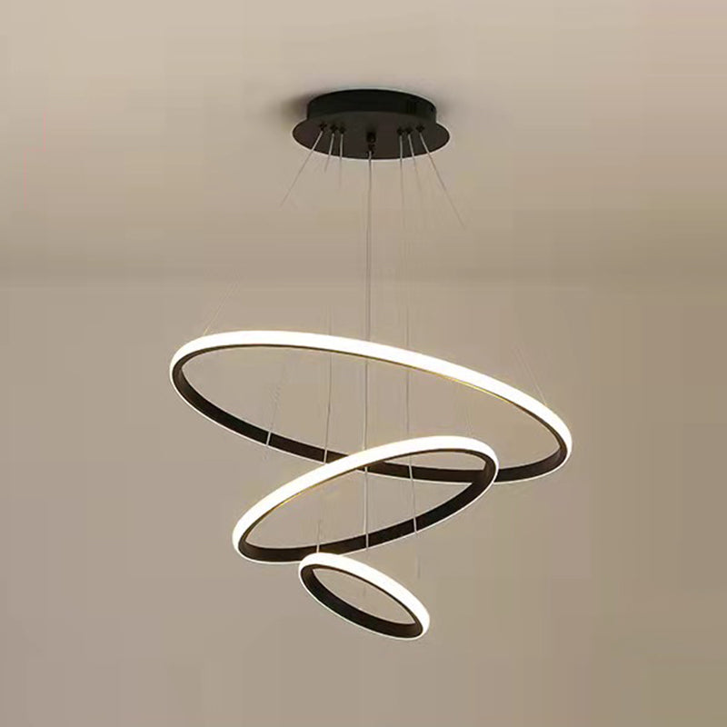 Modern Ring Shape Chandelier Light Fixtures Restaurant Hanging Chandelier for Sitting Room
