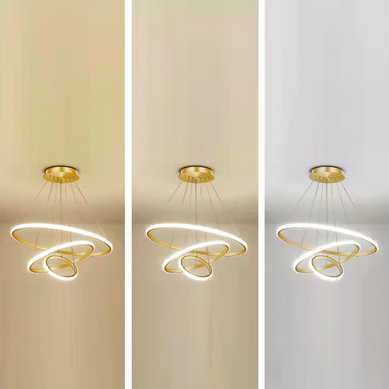 Modern Ring Shape Chandelier Light Fixtures Restaurant Hanging Chandelier for Sitting Room