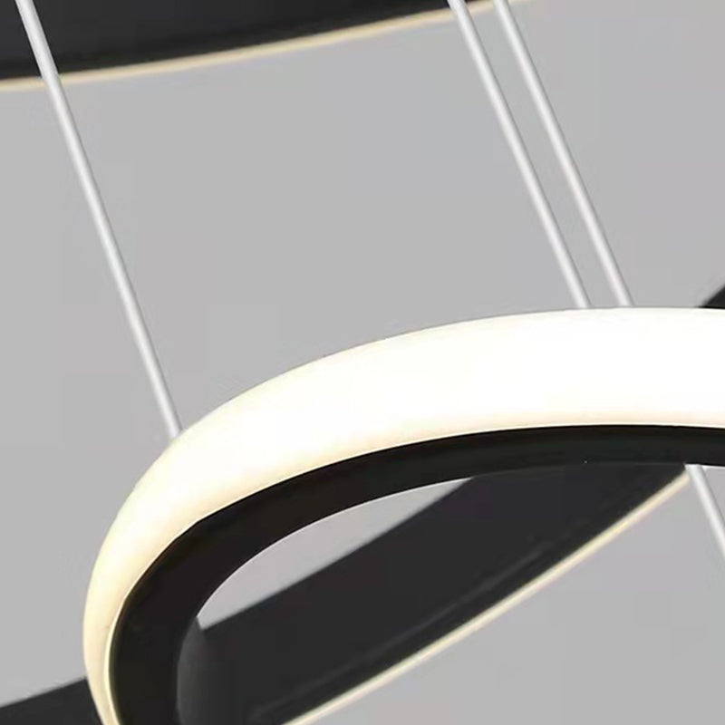 Modern Ring Shape Chandelier Light Fixtures Restaurant Hanging Chandelier for Sitting Room