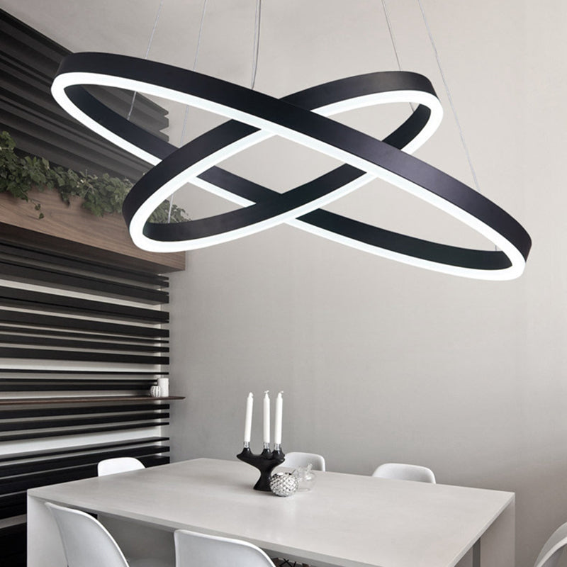 Modern Style Flush Mount Multi-layer Ceiling Lighting Fixture for Sitting Room