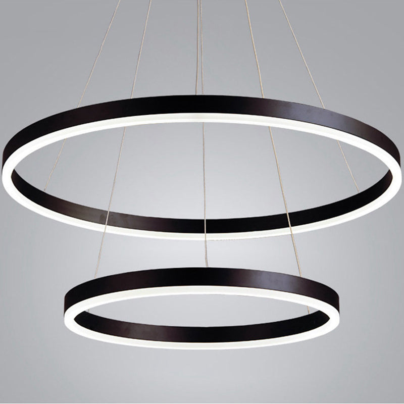 Modern Style Flush Mount Multi-layer Ceiling Lighting Fixture for Sitting Room