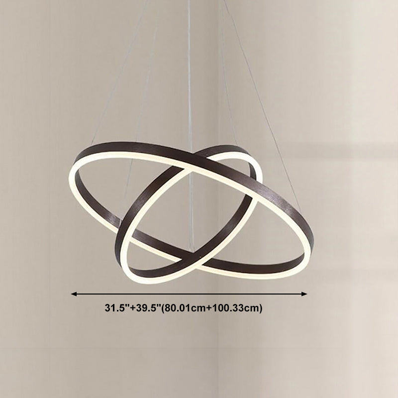 Modern Style Flush Mount Multi-layer Ceiling Lighting Fixture for Sitting Room