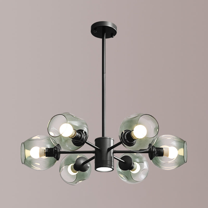 Contemporary Spherical Shade Pendant Chandeliers Glass Hanging Chandeliers