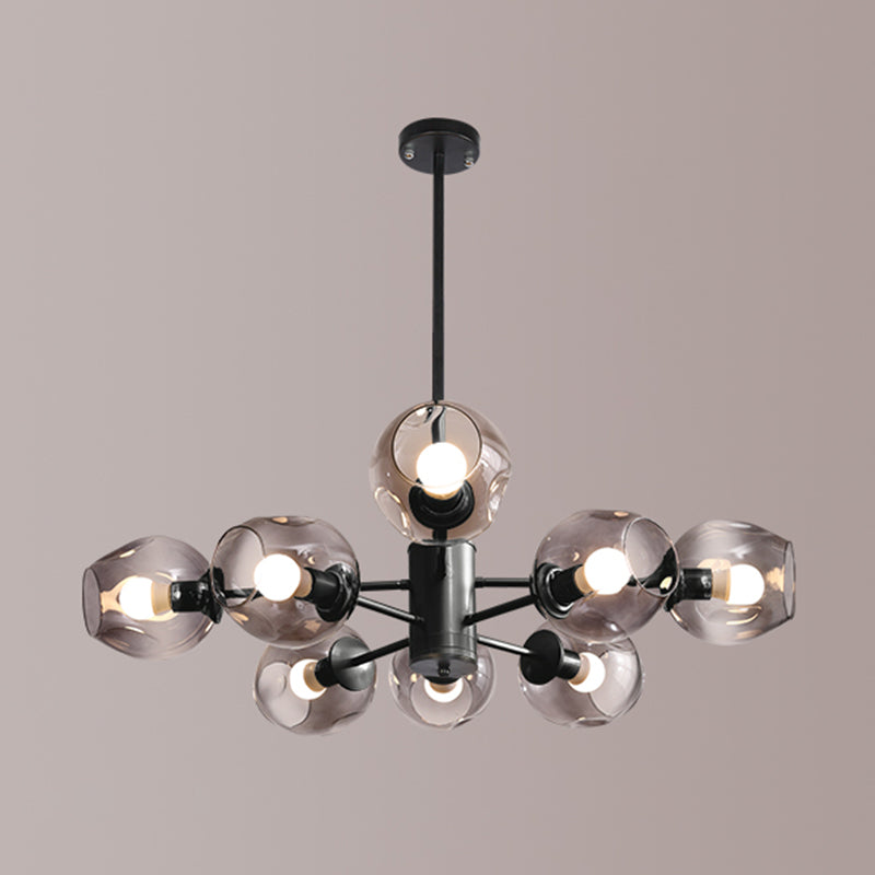 Contemporary Spherical Shade Pendant Chandeliers Glass Hanging Chandeliers