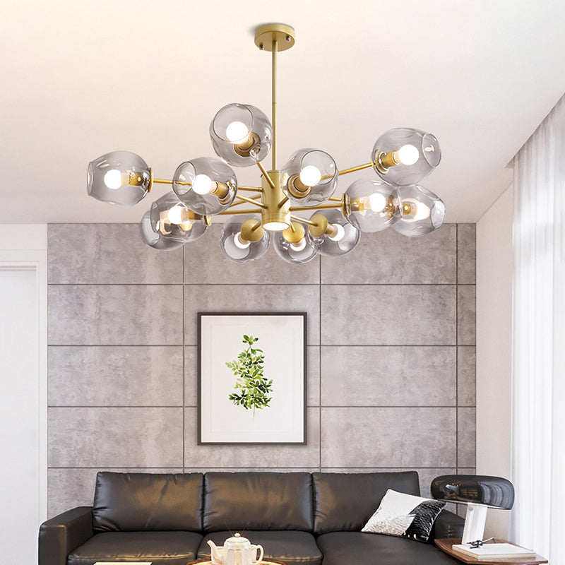Contemporary Spherical Shade Pendant Chandeliers Glass Hanging Chandeliers