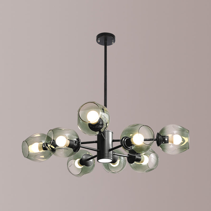 Contemporary Spherical Shade Pendant Chandeliers Glass Hanging Chandeliers